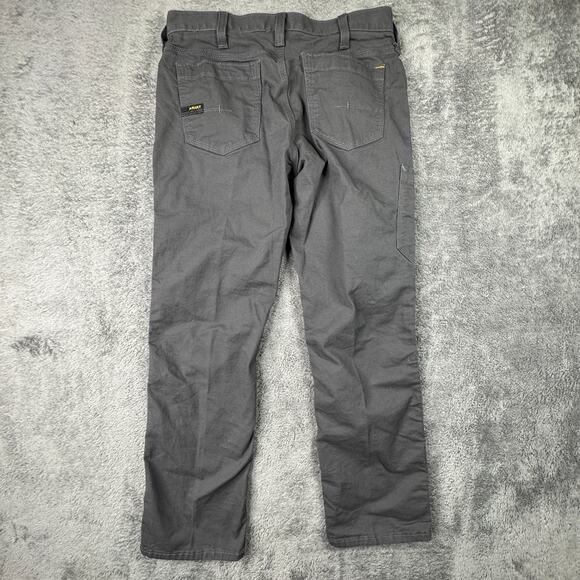 Ariat Rebar M7 DuraStretch Slim Straight Gray Canvas Pants Mens 30x30 Workwear - Picture 2 of 10